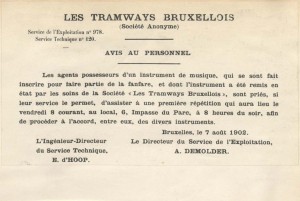 Avis au Personnel (7 août 1902)
