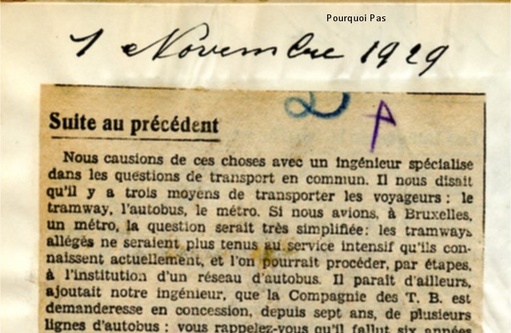 Revue de Presse (1er novembre 1929)