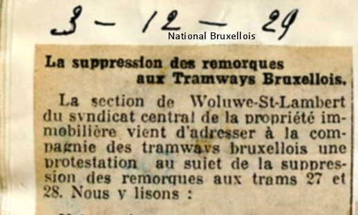 National Bruxellois - 03/12/1929