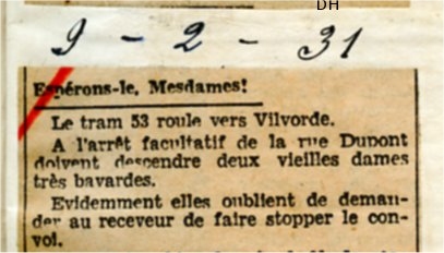 La Dernière Heure 09/02/1931 Collection MTUB