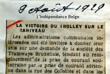 L'Indépendance Belge 09/08/1929 Collection MTUB