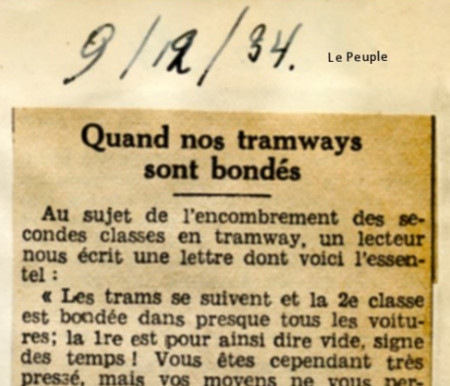 Le Peuple 09/12/1934 Collection MTUB