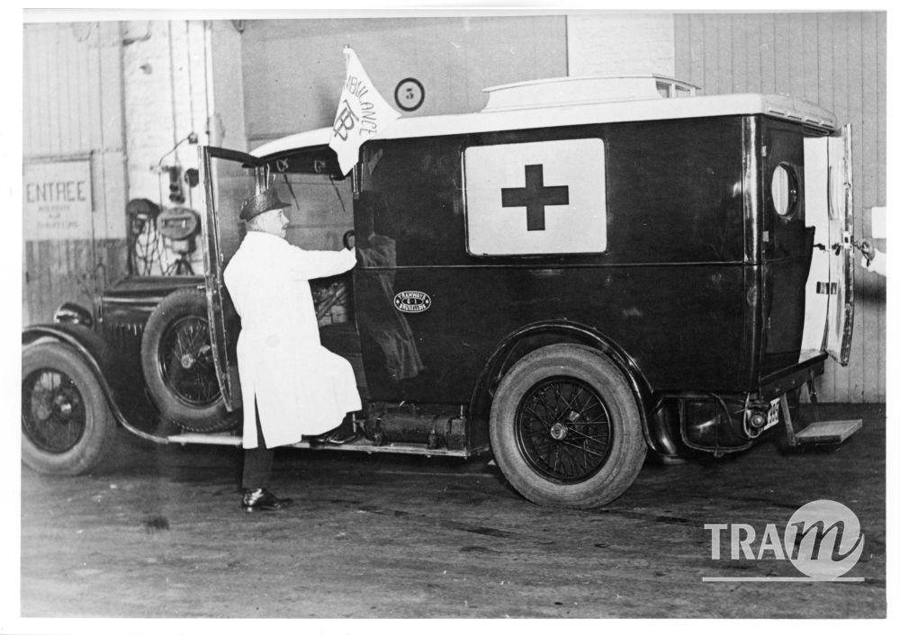 Ambulance des Tramways Bruxellois Date et auteur inconnus Collection MTUB